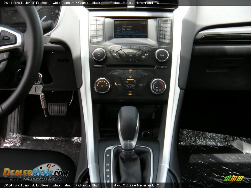 2014 Ford Fusion SE EcoBoost White Platinum / Charcoal Black Photo #26