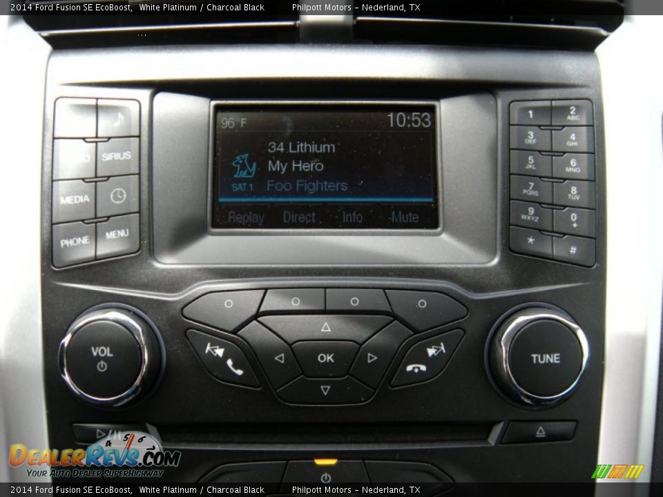 2014 Ford Fusion SE EcoBoost White Platinum / Charcoal Black Photo #27