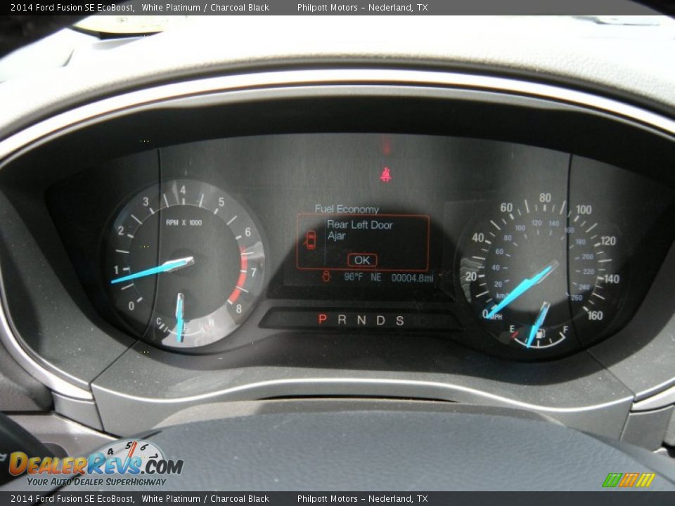 2014 Ford Fusion SE EcoBoost White Platinum / Charcoal Black Photo #31