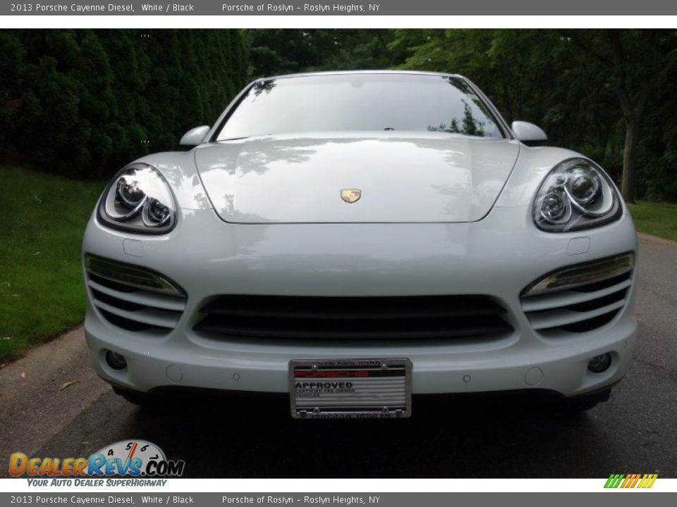 2013 Porsche Cayenne Diesel White / Black Photo #2