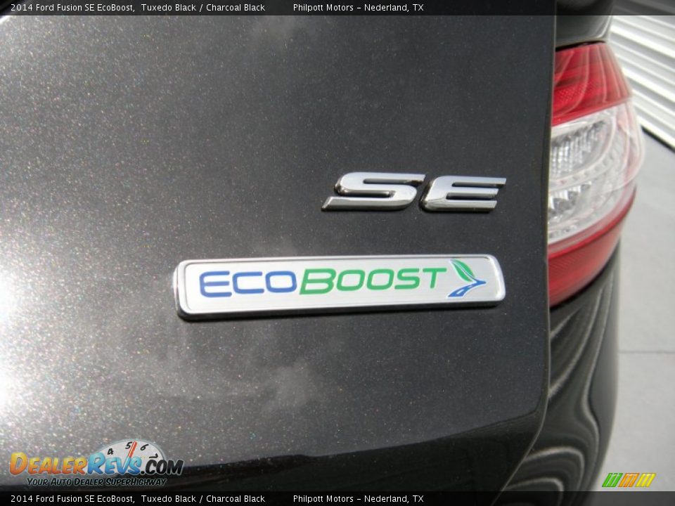 2014 Ford Fusion SE EcoBoost Tuxedo Black / Charcoal Black Photo #15