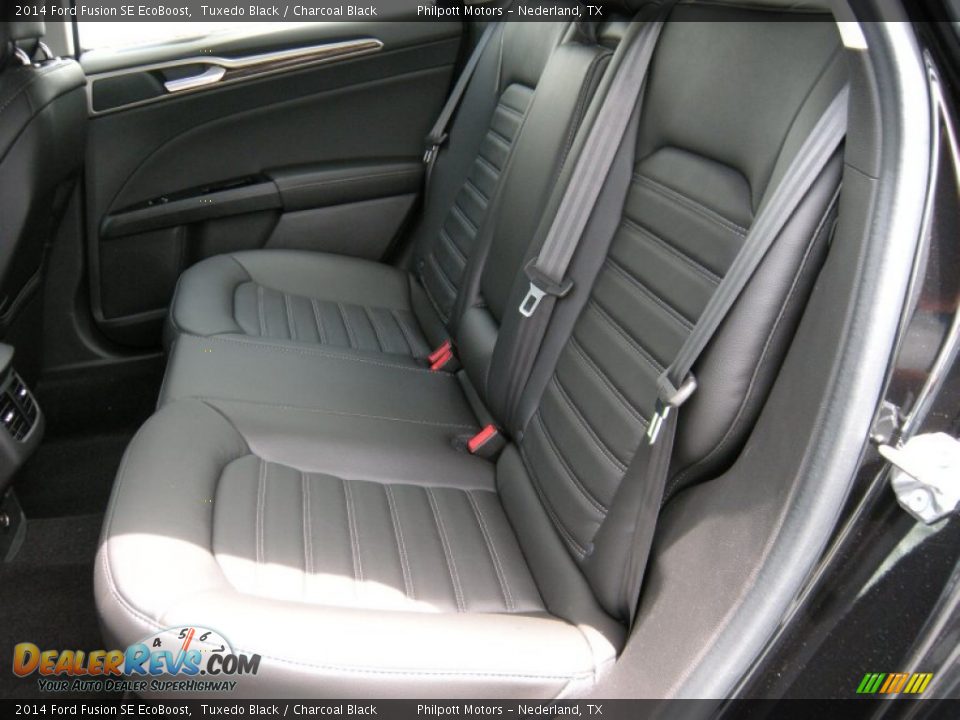 2014 Ford Fusion SE EcoBoost Tuxedo Black / Charcoal Black Photo #20