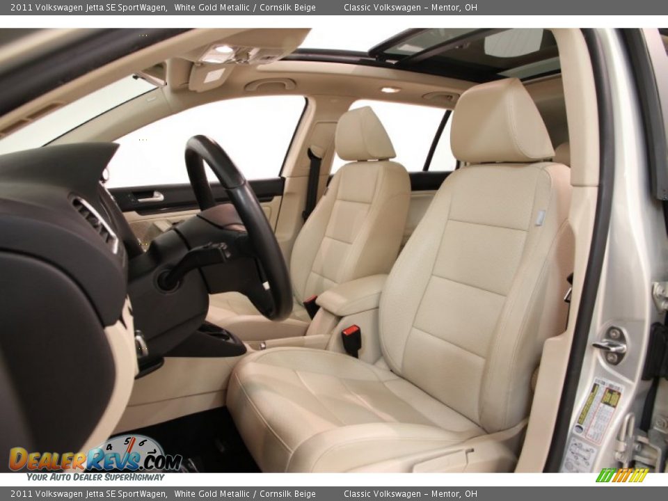 2011 Volkswagen Jetta SE SportWagen White Gold Metallic / Cornsilk Beige Photo #5