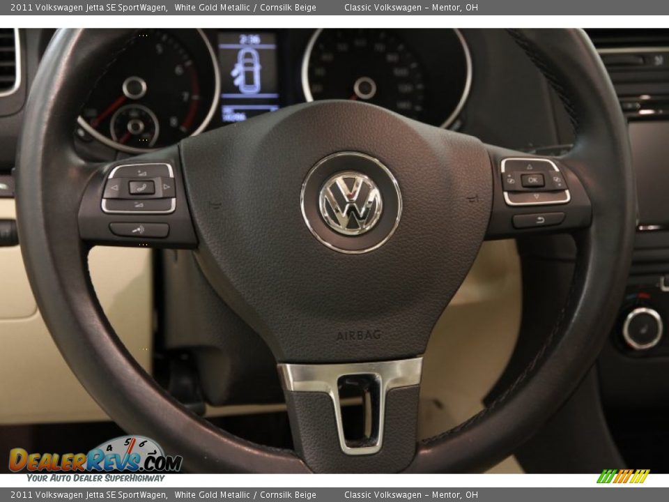 2011 Volkswagen Jetta SE SportWagen White Gold Metallic / Cornsilk Beige Photo #6