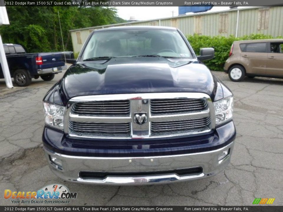 2012 Dodge Ram 1500 SLT Quad Cab 4x4 True Blue Pearl / Dark Slate Gray/Medium Graystone Photo #3
