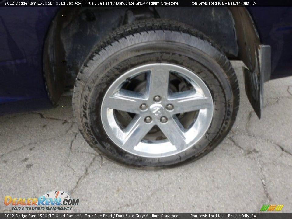 2012 Dodge Ram 1500 SLT Quad Cab 4x4 True Blue Pearl / Dark Slate Gray/Medium Graystone Photo #9