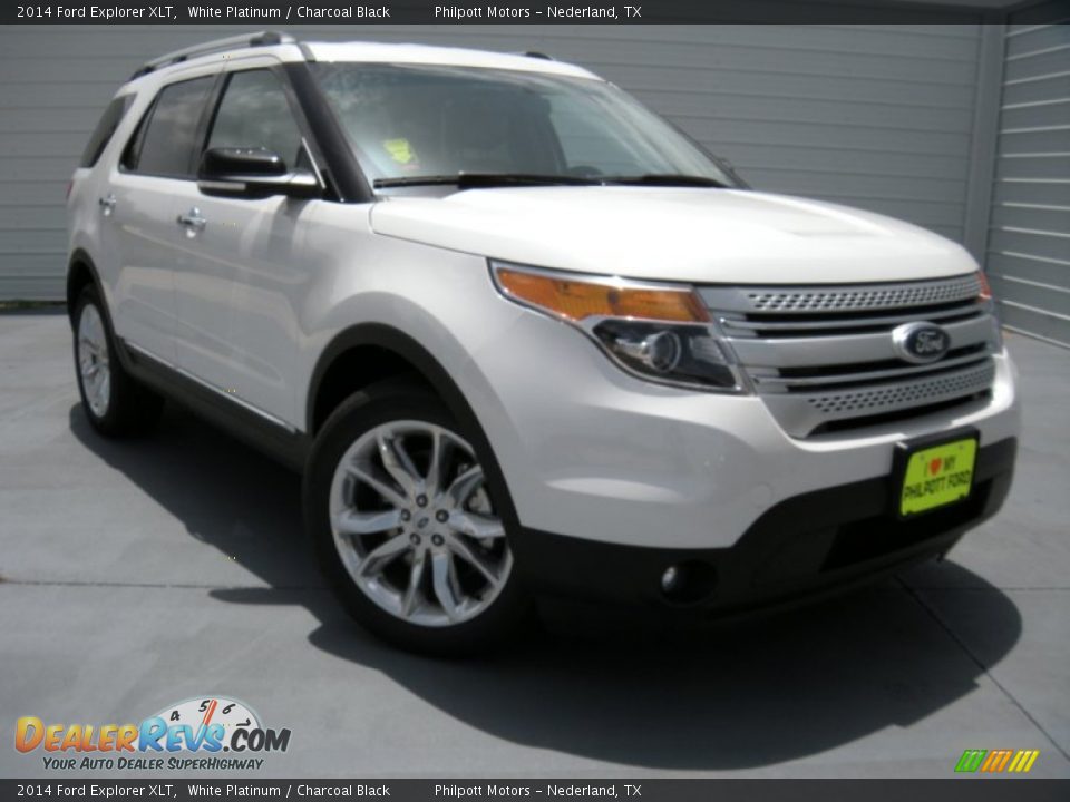 2014 Ford Explorer XLT White Platinum / Charcoal Black Photo #1