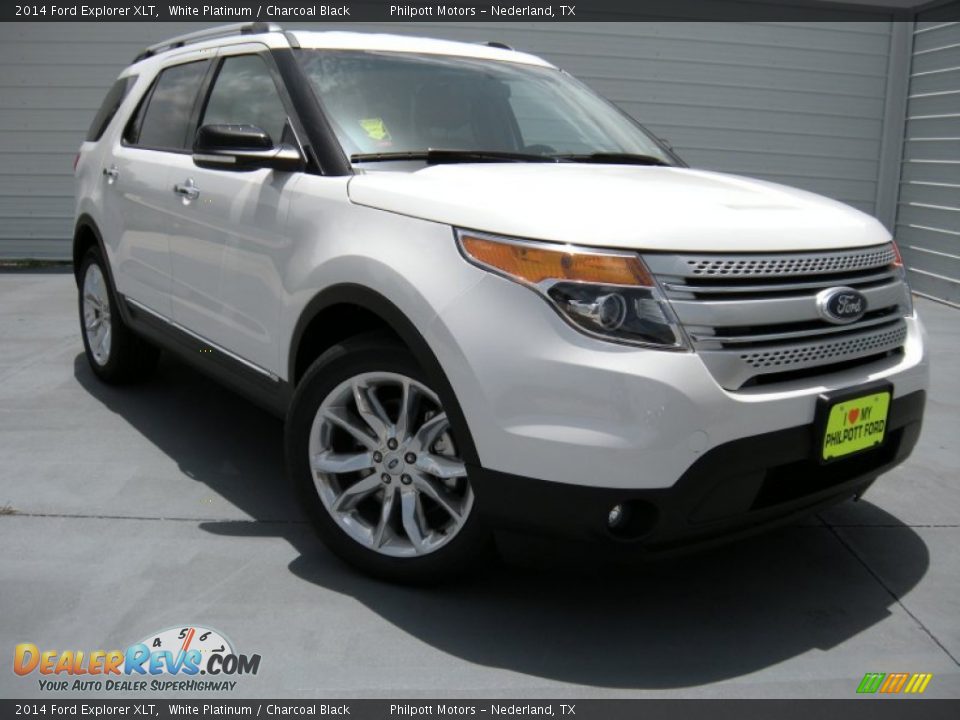 2014 Ford Explorer XLT White Platinum / Charcoal Black Photo #2
