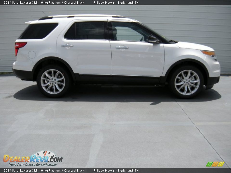 2014 Ford Explorer XLT White Platinum / Charcoal Black Photo #3