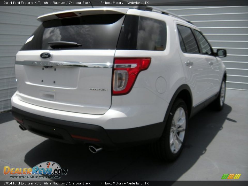 2014 Ford Explorer XLT White Platinum / Charcoal Black Photo #4