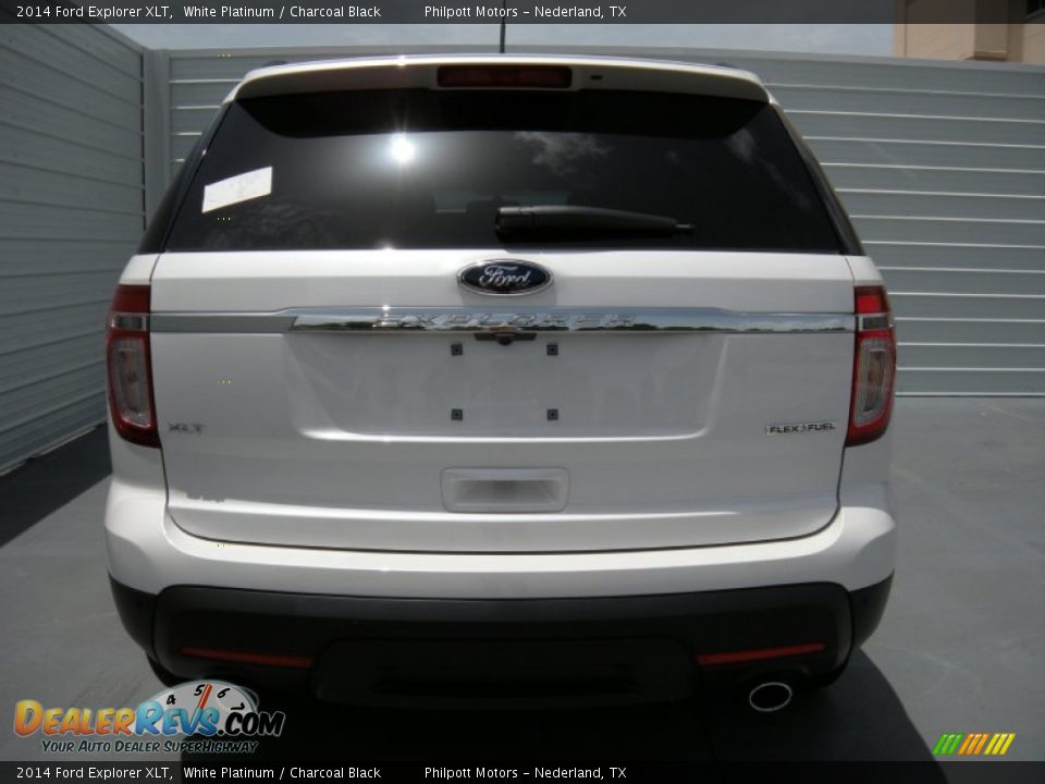 2014 Ford Explorer XLT White Platinum / Charcoal Black Photo #5