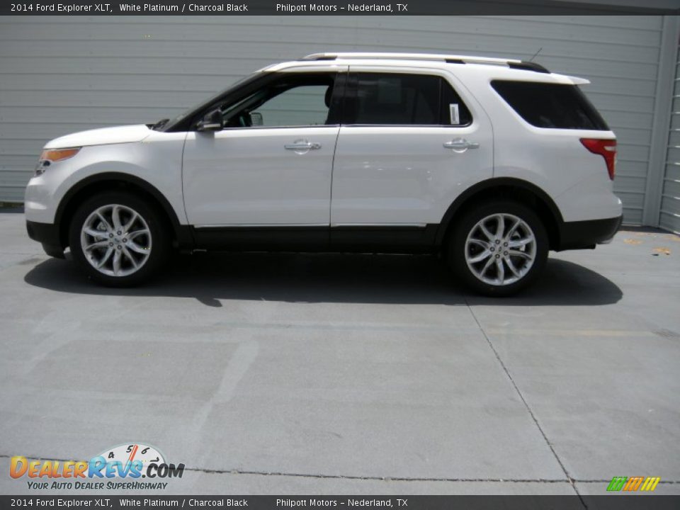 2014 Ford Explorer XLT White Platinum / Charcoal Black Photo #6