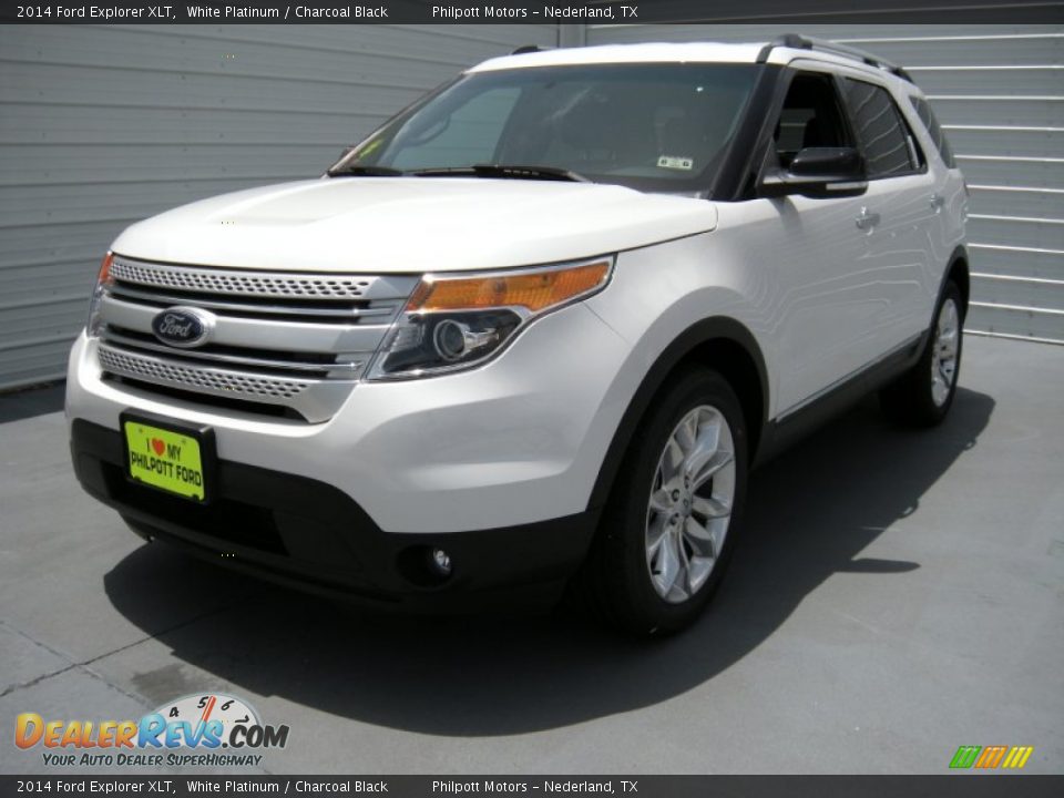 2014 Ford Explorer XLT White Platinum / Charcoal Black Photo #7