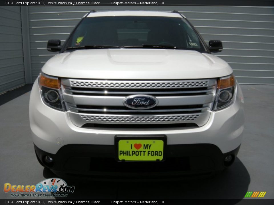 2014 Ford Explorer XLT White Platinum / Charcoal Black Photo #8