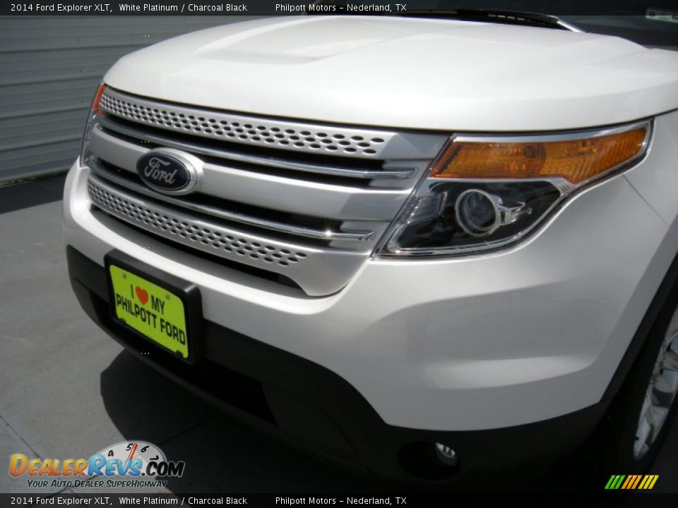 2014 Ford Explorer XLT White Platinum / Charcoal Black Photo #10