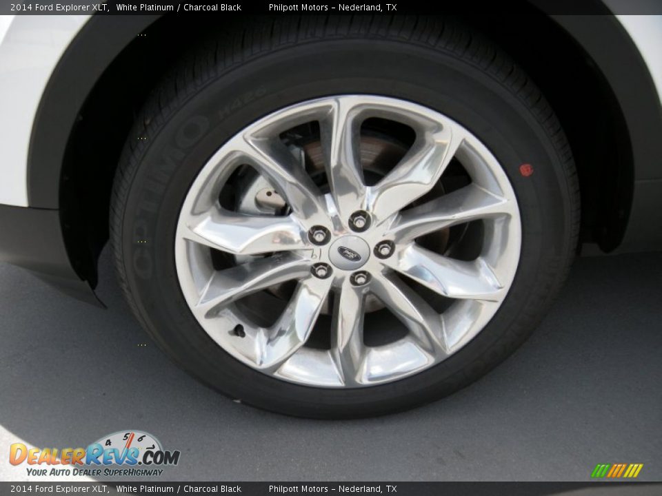 2014 Ford Explorer XLT White Platinum / Charcoal Black Photo #11