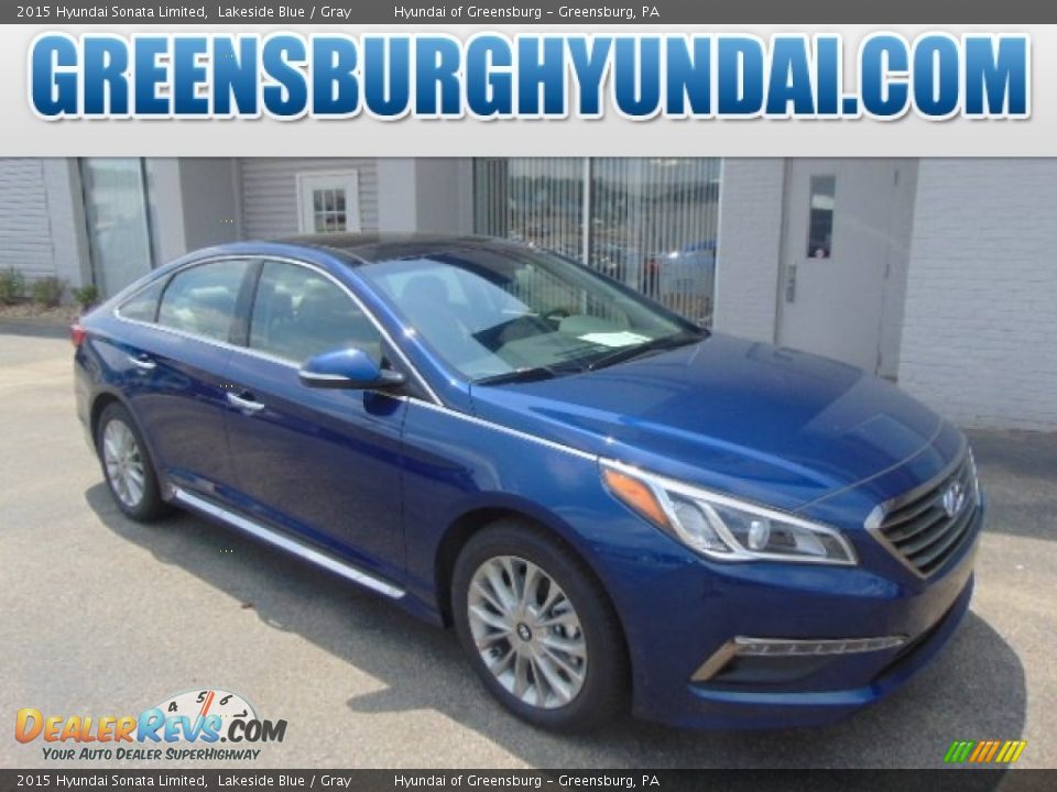 2015 Hyundai Sonata Limited Lakeside Blue / Gray Photo #1