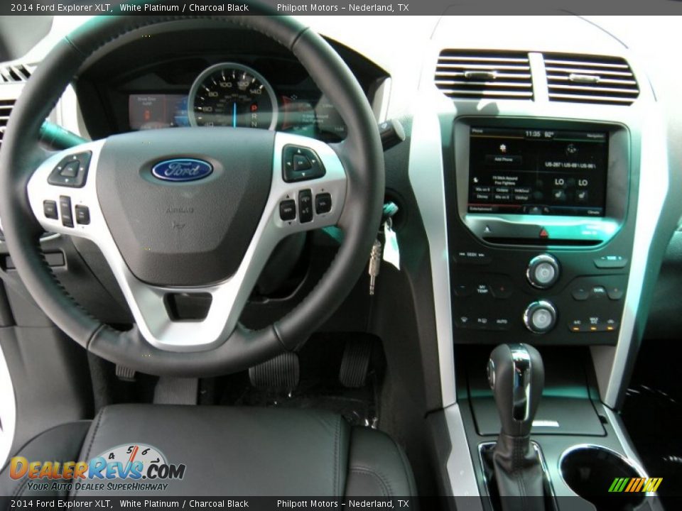2014 Ford Explorer XLT White Platinum / Charcoal Black Photo #28