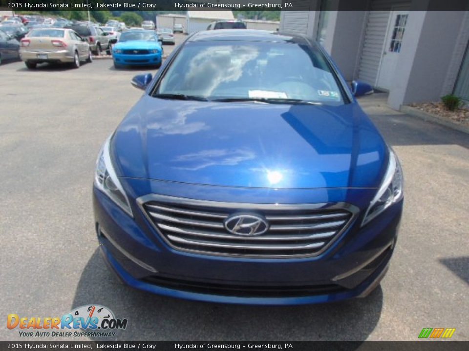 2015 Hyundai Sonata Limited Lakeside Blue / Gray Photo #4