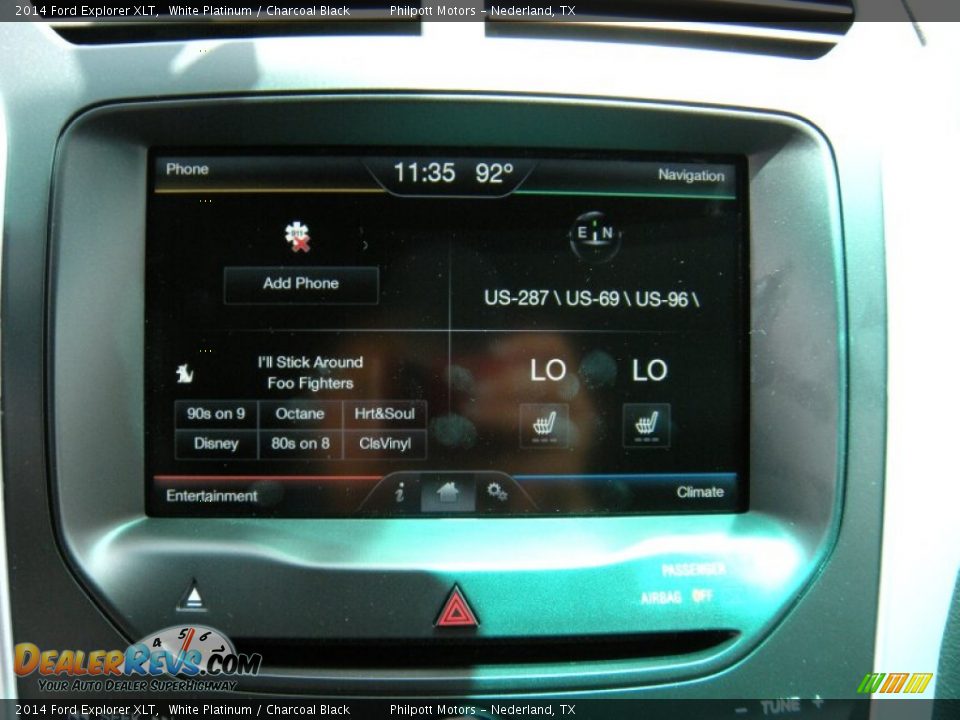 2014 Ford Explorer XLT White Platinum / Charcoal Black Photo #30