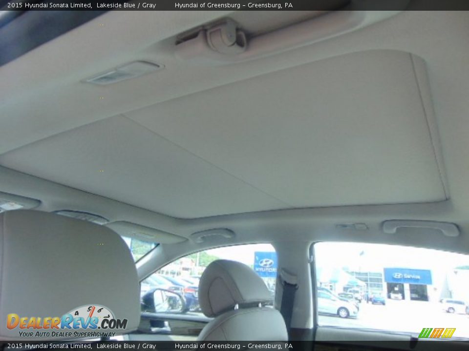 2015 Hyundai Sonata Limited Lakeside Blue / Gray Photo #9