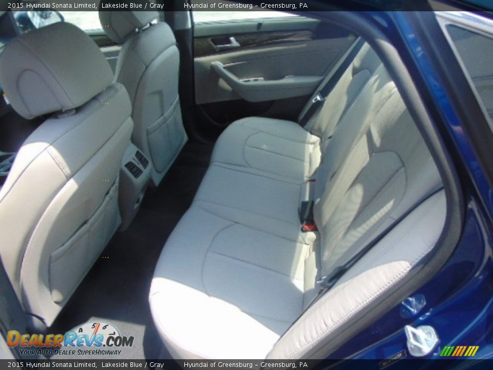 Rear Seat of 2015 Hyundai Sonata Limited Photo #14