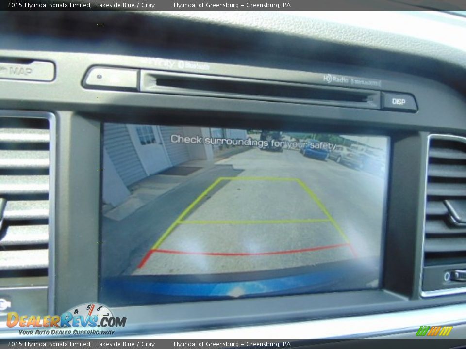 2015 Hyundai Sonata Limited Lakeside Blue / Gray Photo #16