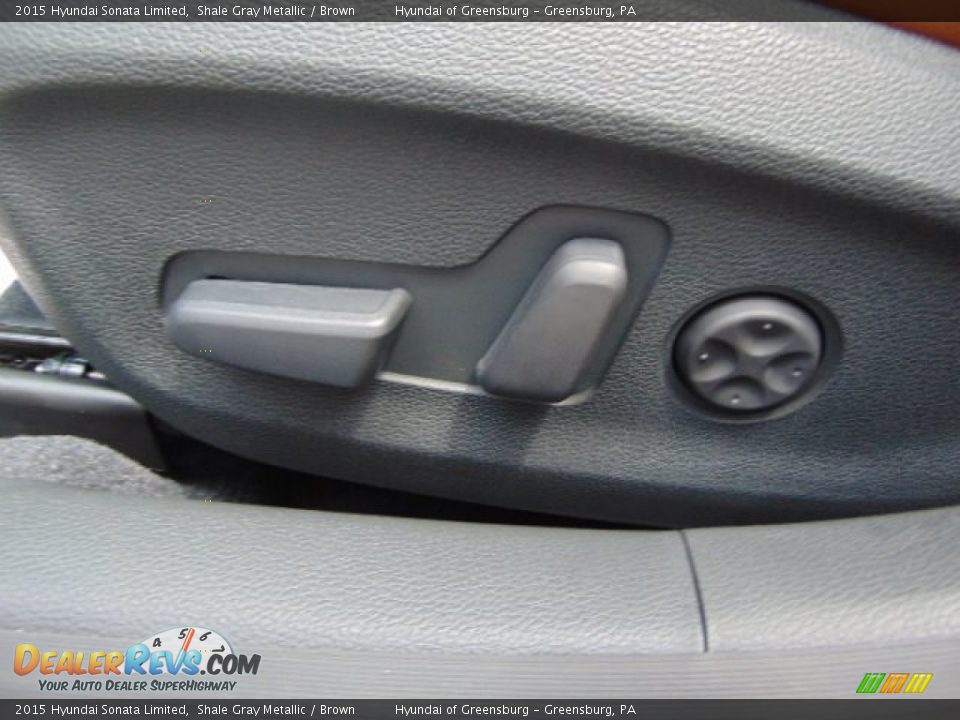 2015 Hyundai Sonata Limited Shale Gray Metallic / Brown Photo #11