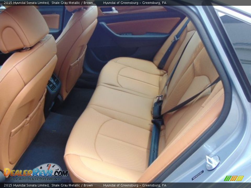Rear Seat of 2015 Hyundai Sonata Limited Photo #19