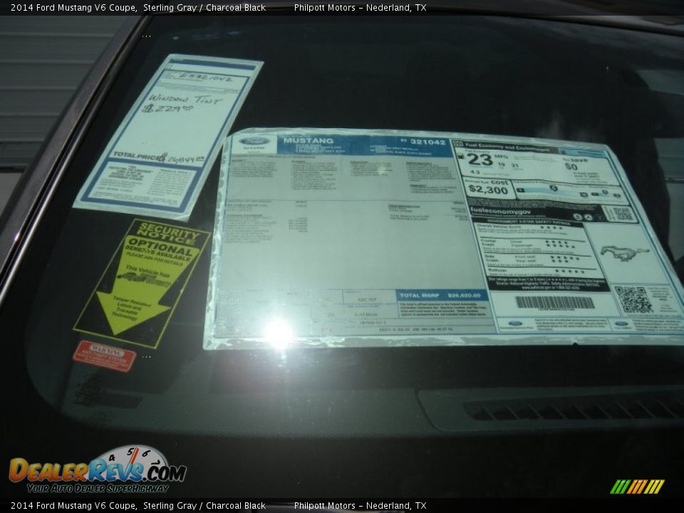 2014 Ford Mustang V6 Coupe Sterling Gray / Charcoal Black Photo #30