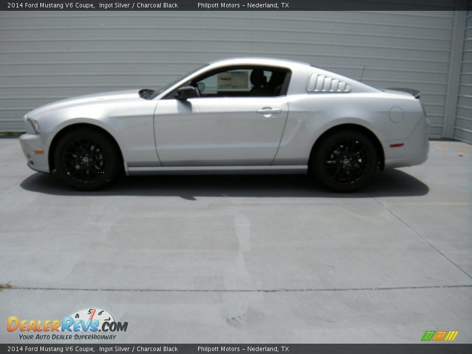 2014 Ford Mustang V6 Coupe Ingot Silver / Charcoal Black Photo #6