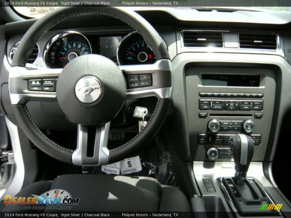2014 Ford Mustang V6 Coupe Ingot Silver / Charcoal Black Photo #22