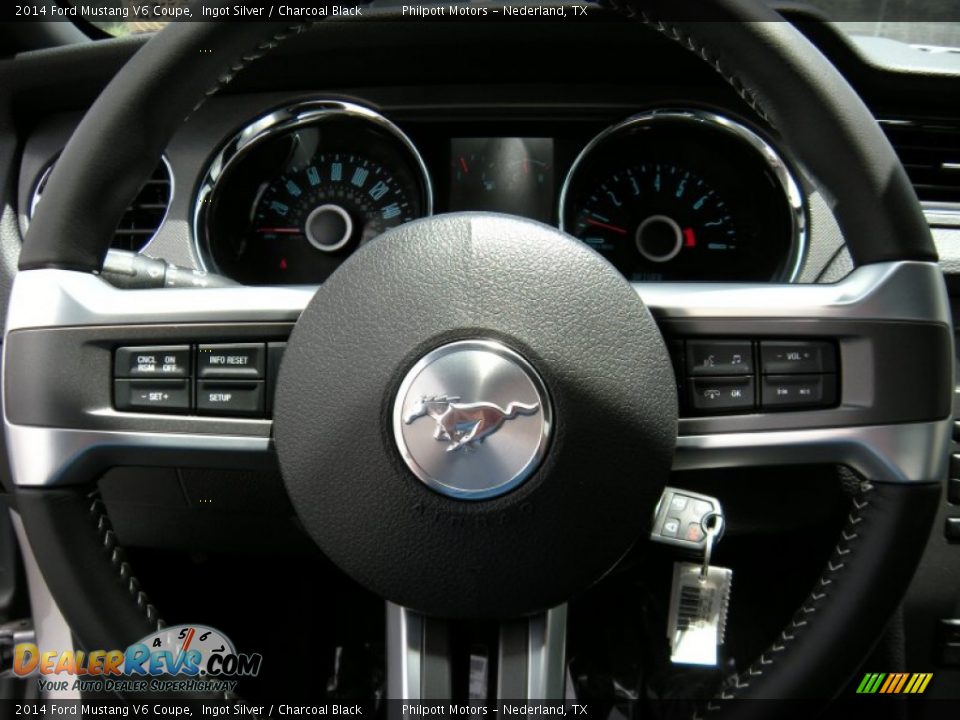 2014 Ford Mustang V6 Coupe Ingot Silver / Charcoal Black Photo #27