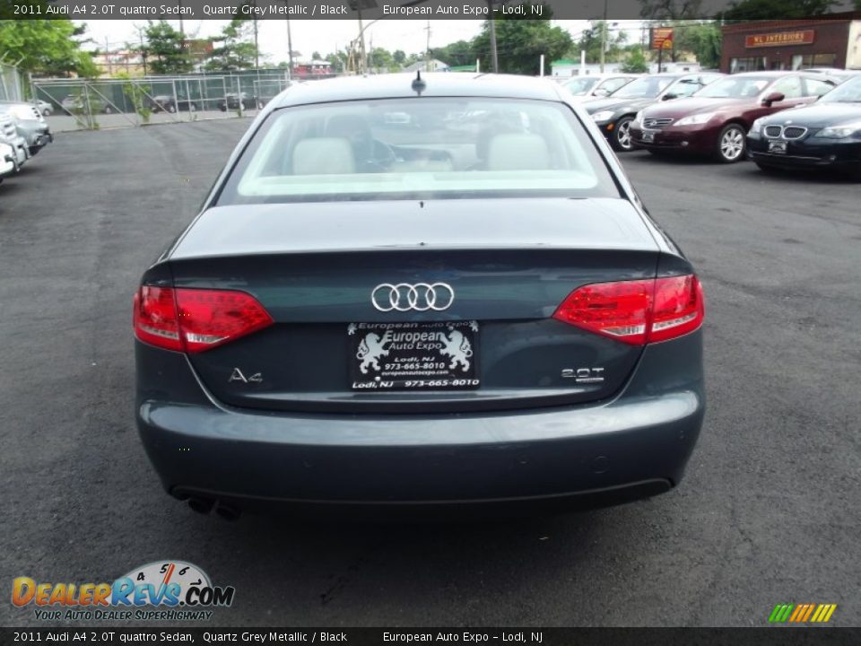 2011 Audi A4 2.0T quattro Sedan Quartz Grey Metallic / Black Photo #5