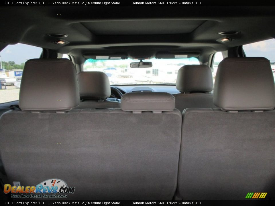2013 Ford Explorer XLT Tuxedo Black Metallic / Medium Light Stone Photo #29