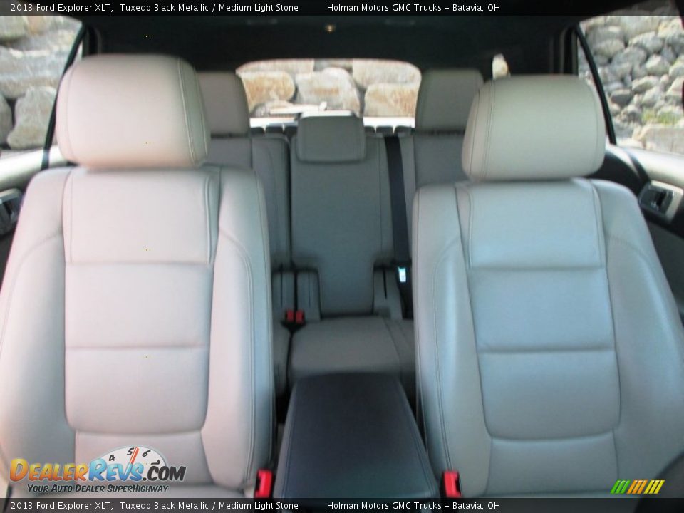 2013 Ford Explorer XLT Tuxedo Black Metallic / Medium Light Stone Photo #35