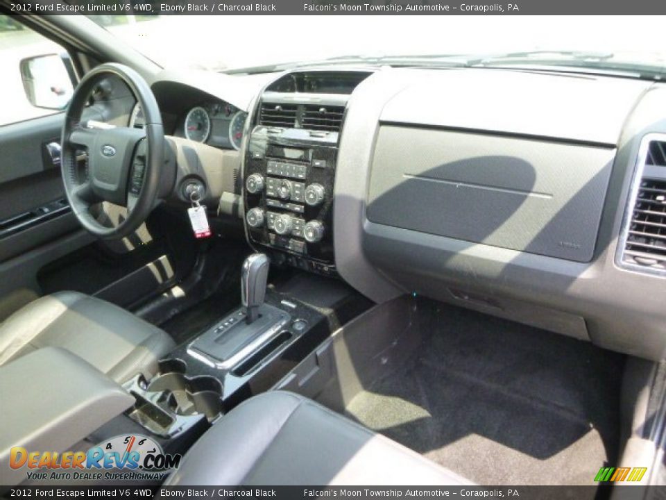 2012 Ford Escape Limited V6 4WD Ebony Black / Charcoal Black Photo #11