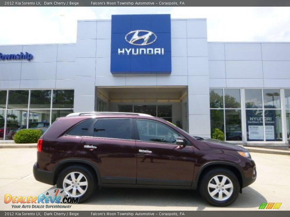 2012 Kia Sorento LX Dark Cherry / Beige Photo #1