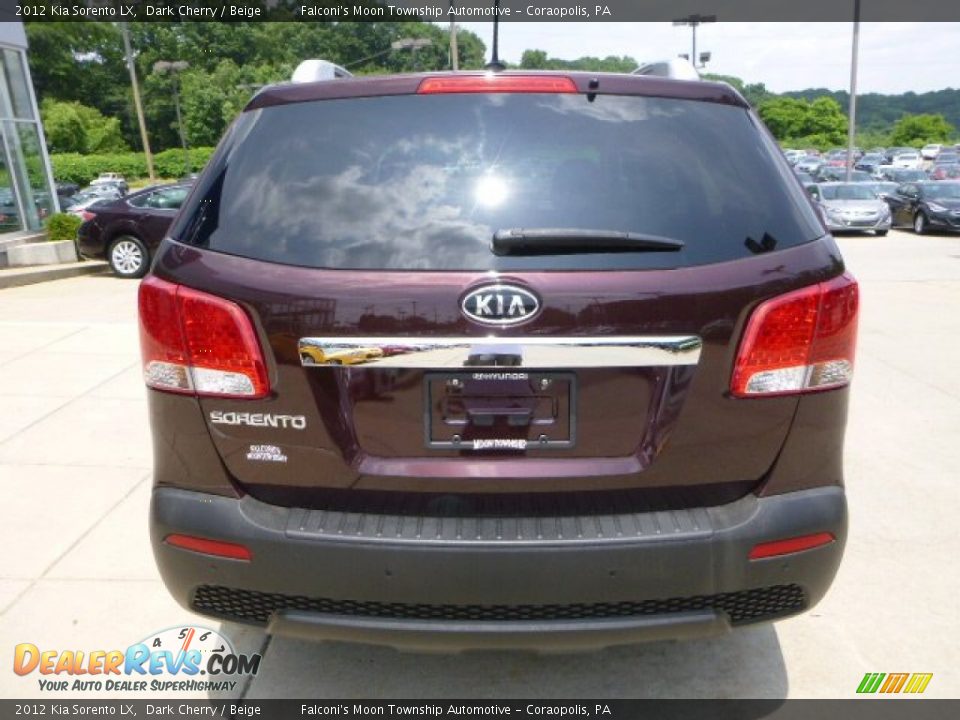 2012 Kia Sorento LX Dark Cherry / Beige Photo #3