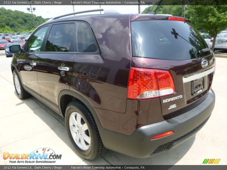 2012 Kia Sorento LX Dark Cherry / Beige Photo #4