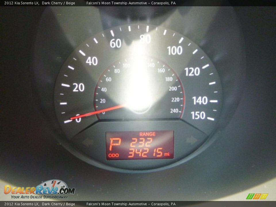 2012 Kia Sorento LX Dark Cherry / Beige Photo #24