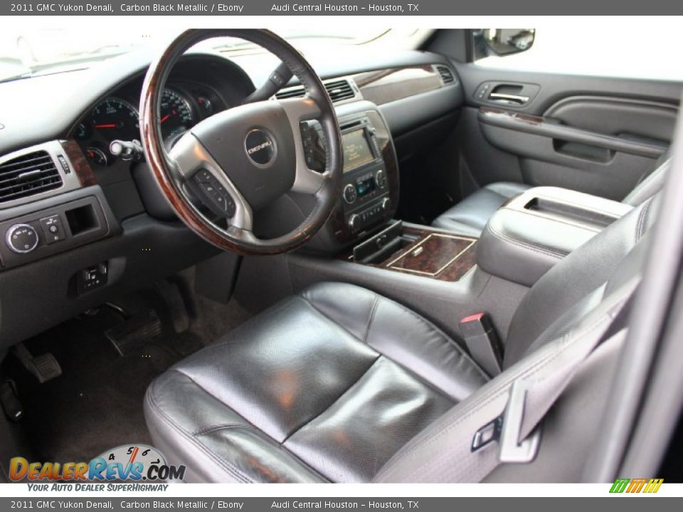 Ebony Interior - 2011 GMC Yukon Denali Photo #17