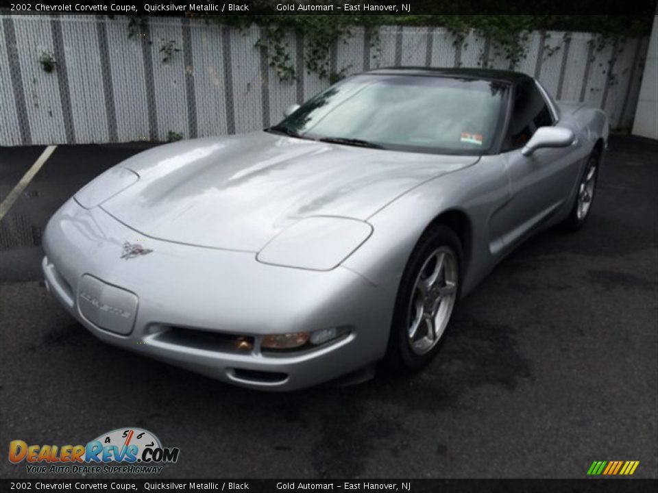 2002 Chevrolet Corvette Coupe Quicksilver Metallic / Black Photo #1