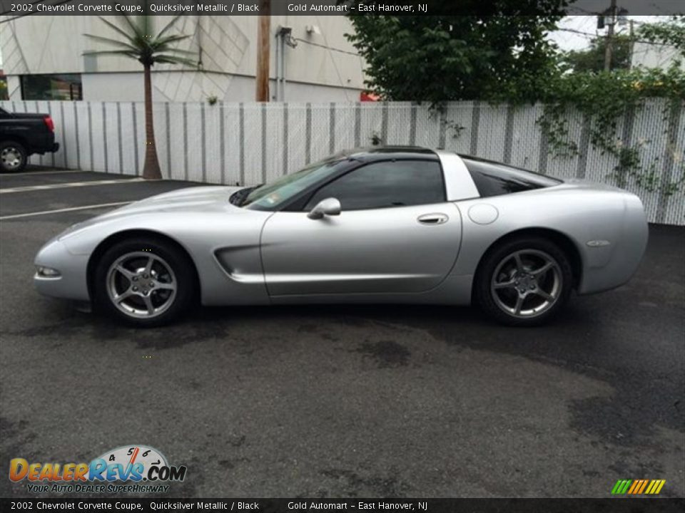 2002 Chevrolet Corvette Coupe Quicksilver Metallic / Black Photo #4