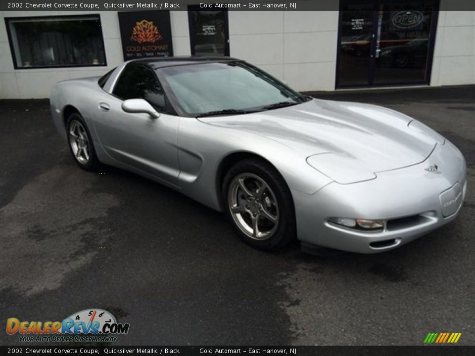 2002 Chevrolet Corvette Coupe Quicksilver Metallic / Black Photo #11