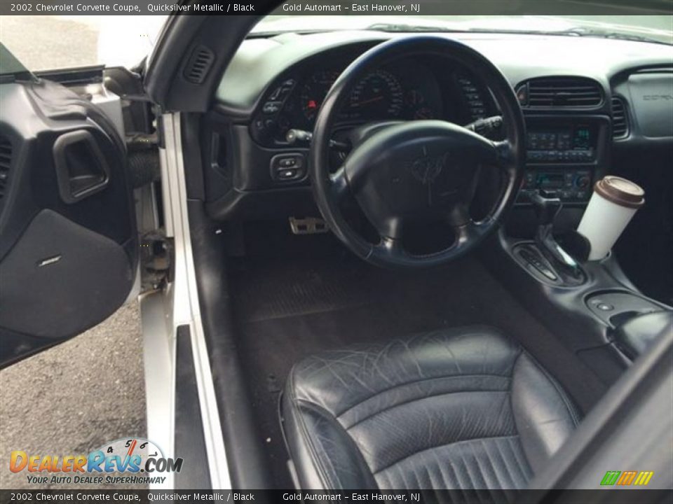 2002 Chevrolet Corvette Coupe Quicksilver Metallic / Black Photo #12