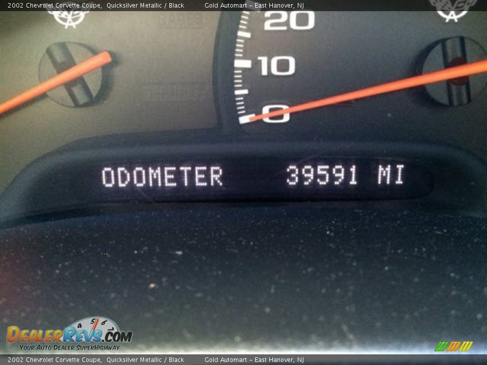 2002 Chevrolet Corvette Coupe Quicksilver Metallic / Black Photo #13
