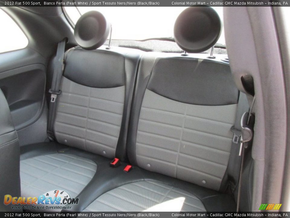 2012 Fiat 500 Sport Bianco Perla (Pearl White) / Sport Tessuto Nero/Nero (Black/Black) Photo #13