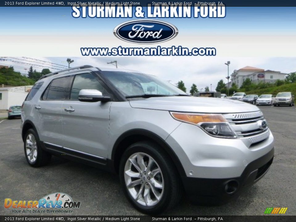 2013 Ford Explorer Limited 4WD Ingot Silver Metallic / Medium Light Stone Photo #1