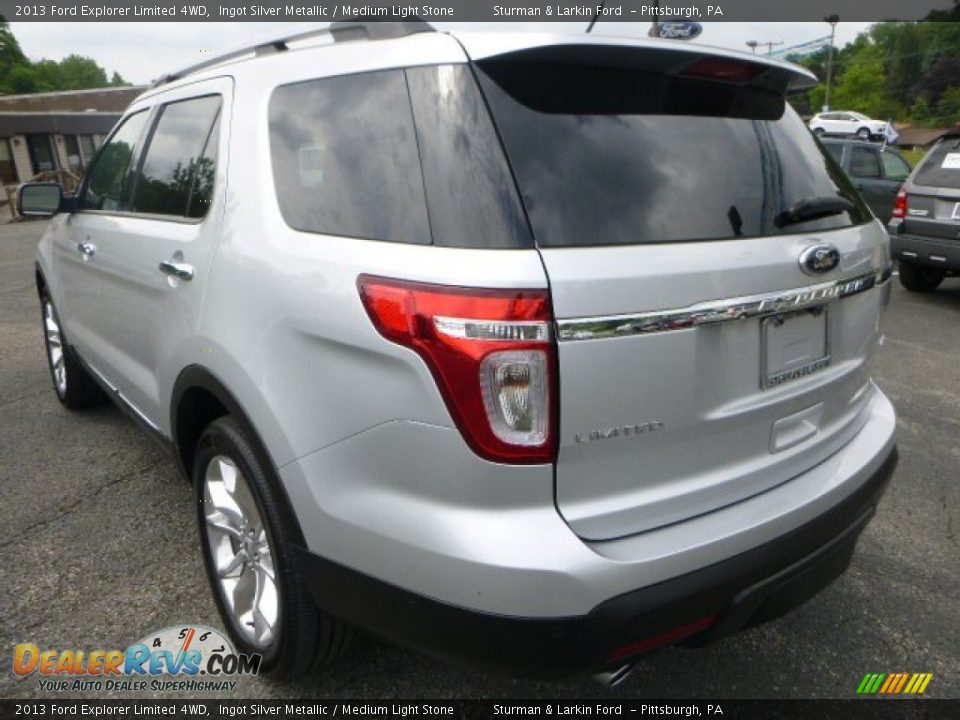 2013 Ford Explorer Limited 4WD Ingot Silver Metallic / Medium Light Stone Photo #4